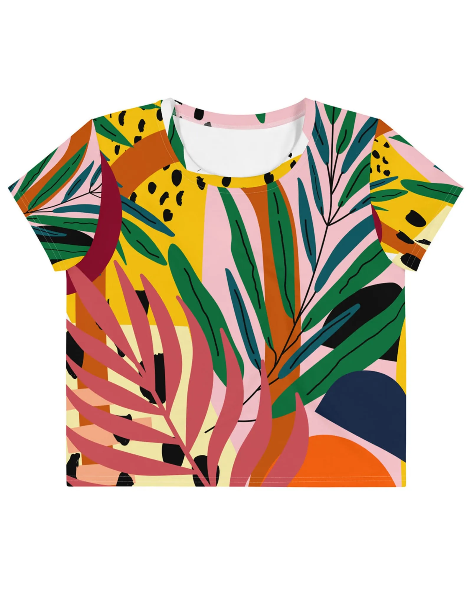 Abstract Botanical Crop Tee | Abstract Botanical print