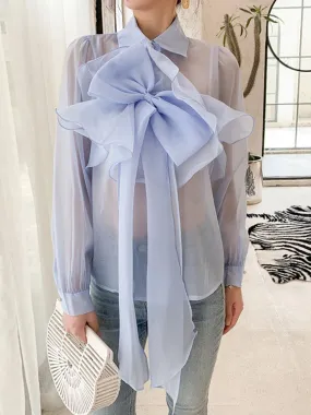 ALMA Bowknot Perspective Blouse