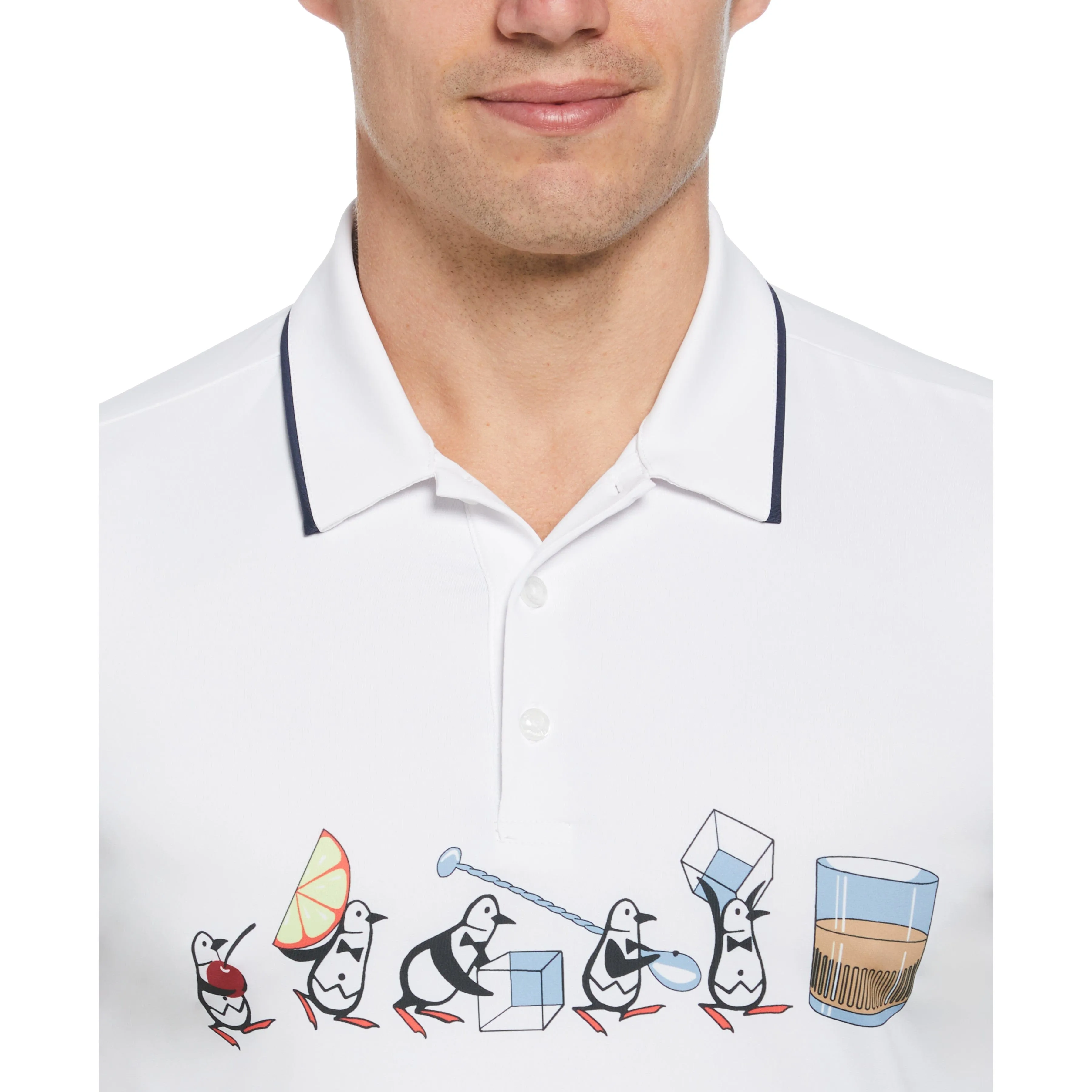 Barback Pete Print Piped Polo