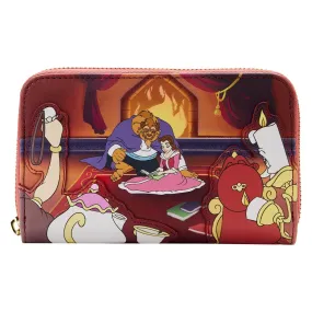 Beauty and the Beast Fireplace Zip Wallet