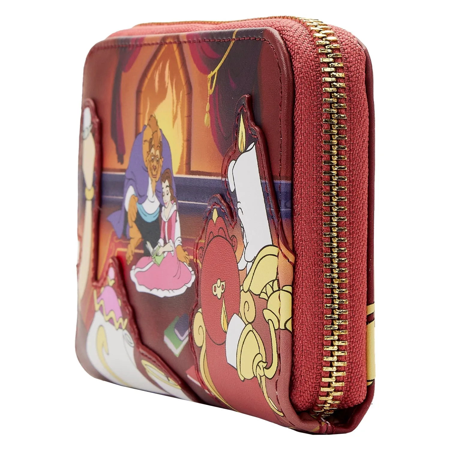 Beauty and the Beast Fireplace Zip Wallet