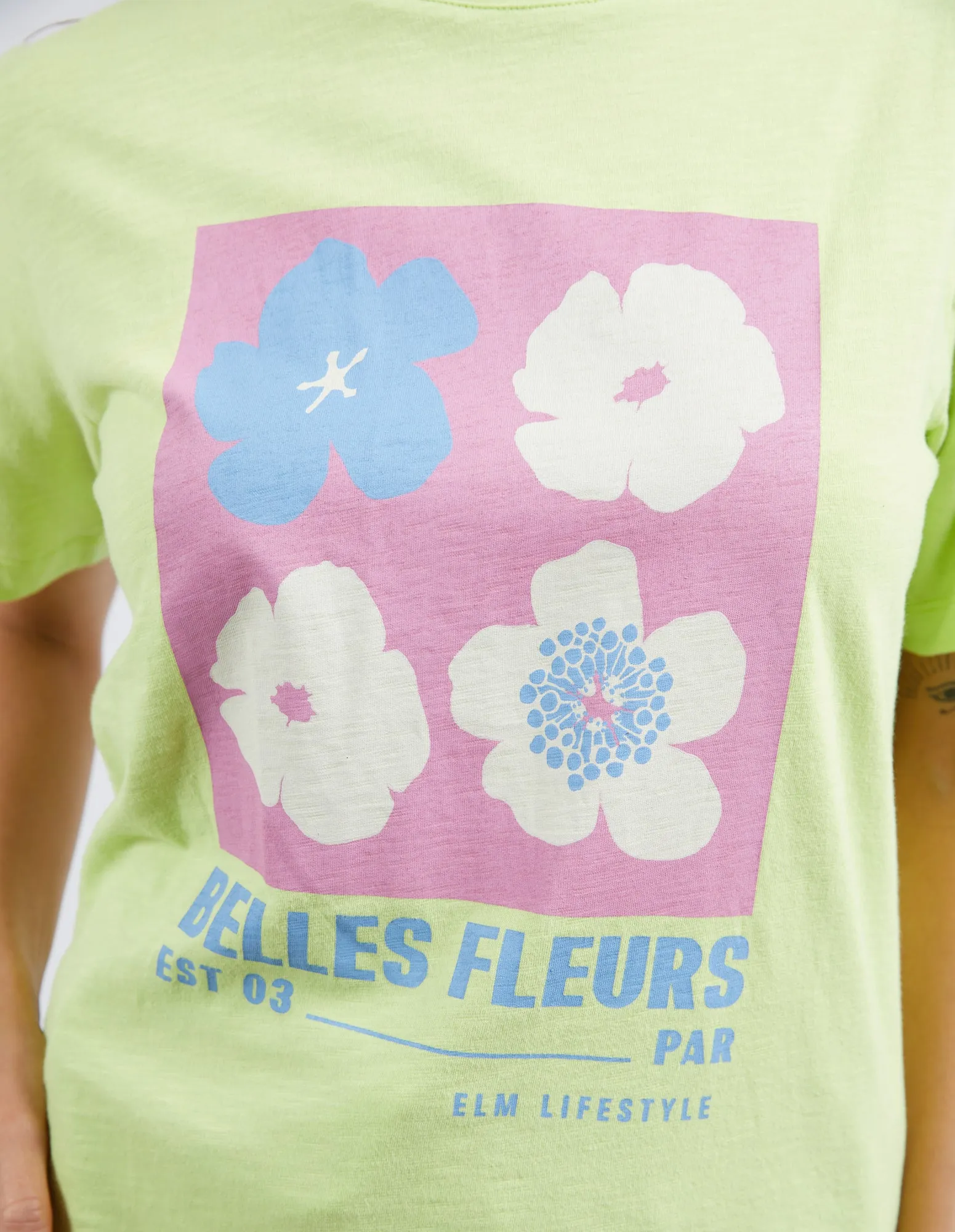 Belle Fleurs Tee Keylime