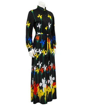 Black Printed Maxi Dress