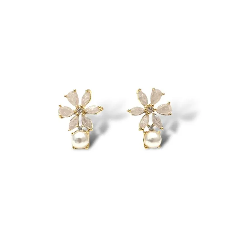 Celeste Pearl Crystal Mini Stud Earrings