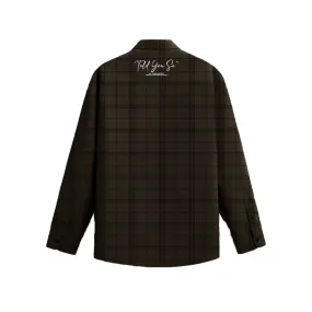 Checkered Flannel Shirt-Walnut