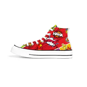 Comic Book Geek Collection - Unisex High Top Canvas Sneakers