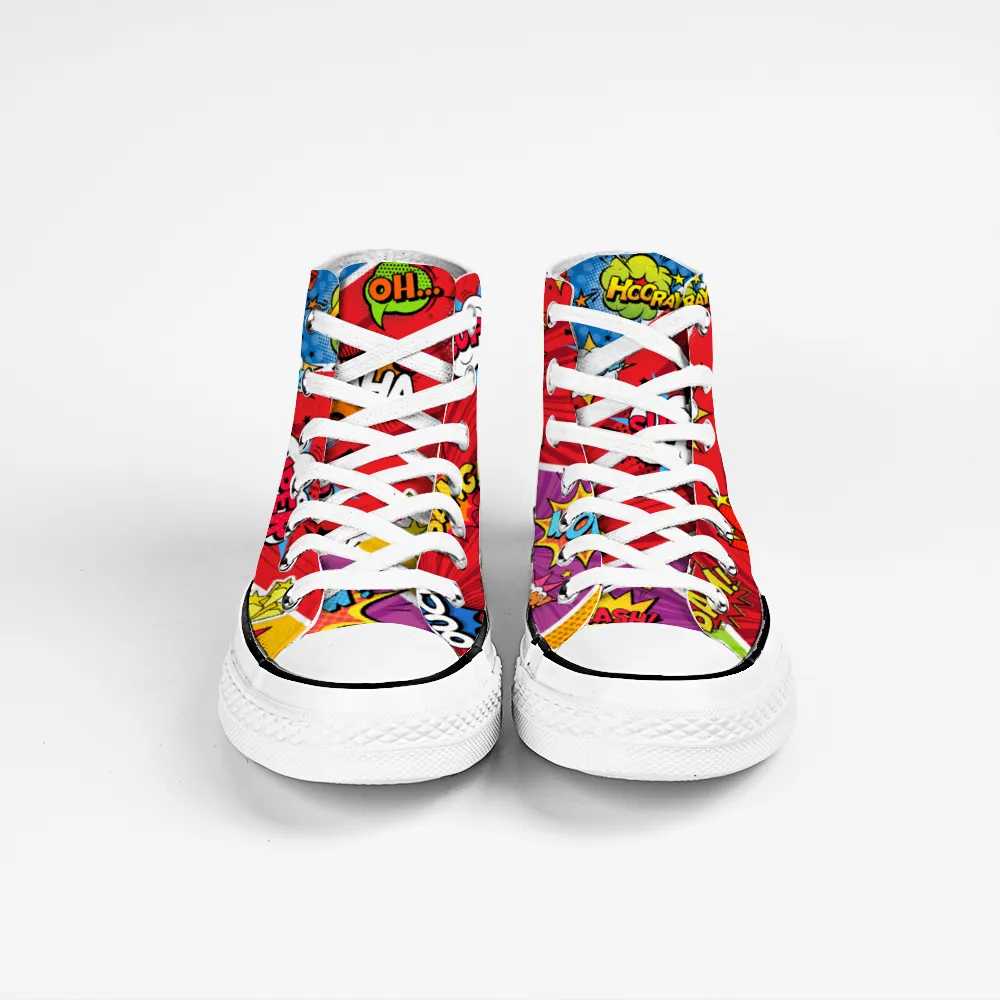 Comic Book Geek Collection - Unisex High Top Canvas Sneakers