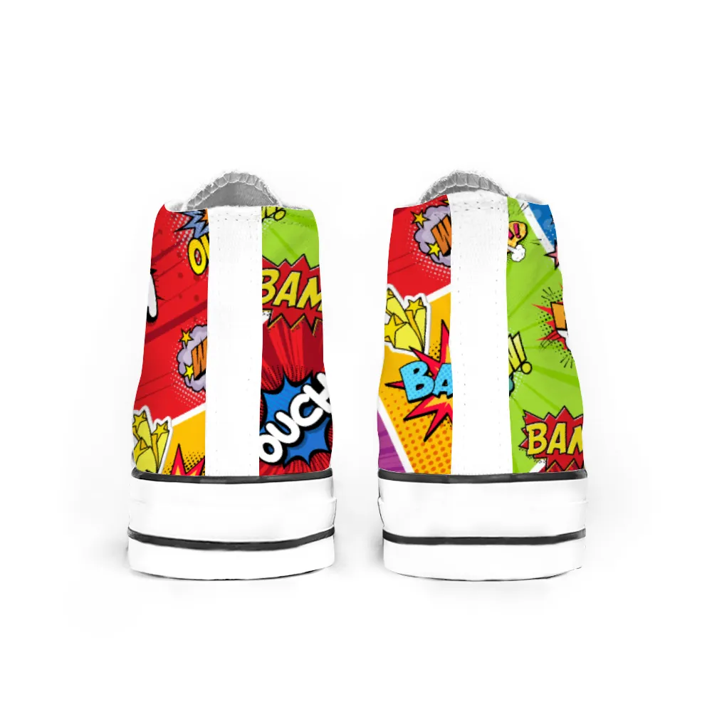 Comic Book Geek Collection - Unisex High Top Canvas Sneakers