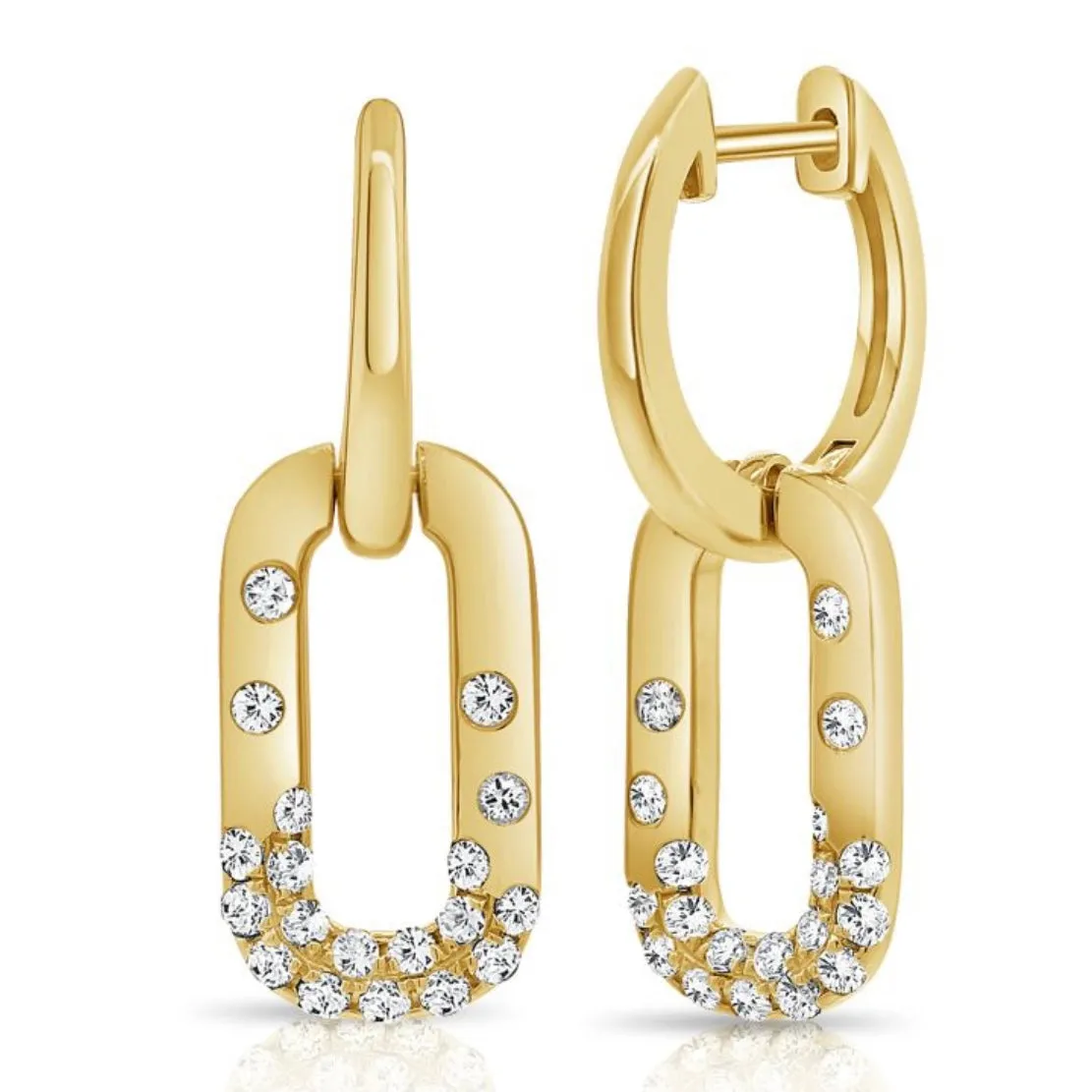 Diamond Confetti Link Earrings