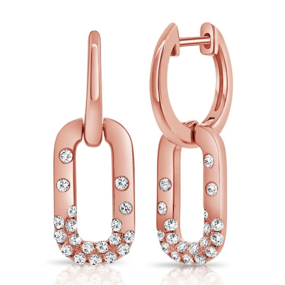 Diamond Confetti Link Earrings