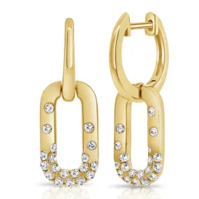 Diamond Confetti Link Earrings