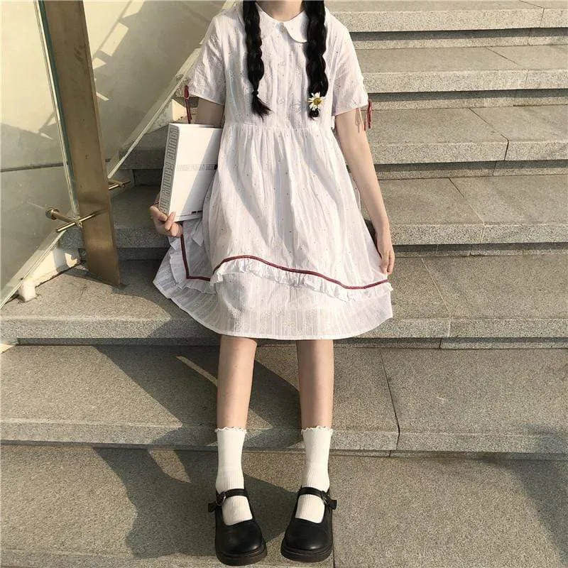 Harajuku Side Bowknot Falbala Dress