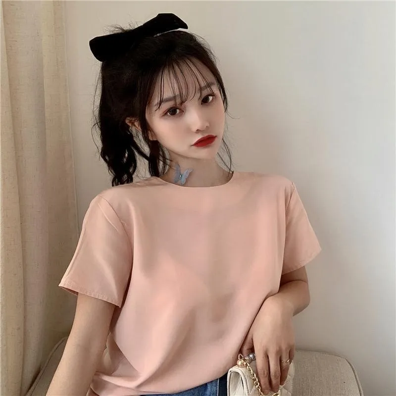 Kawaii V-neck Shirt With Bowknot