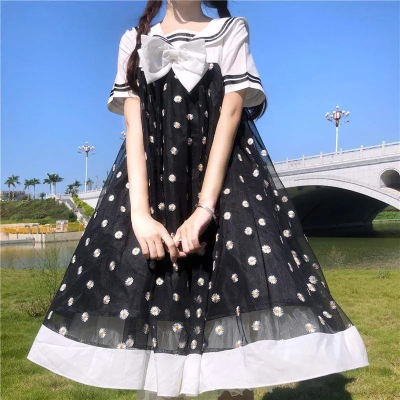 Lolita Floral Dress With Bowknot