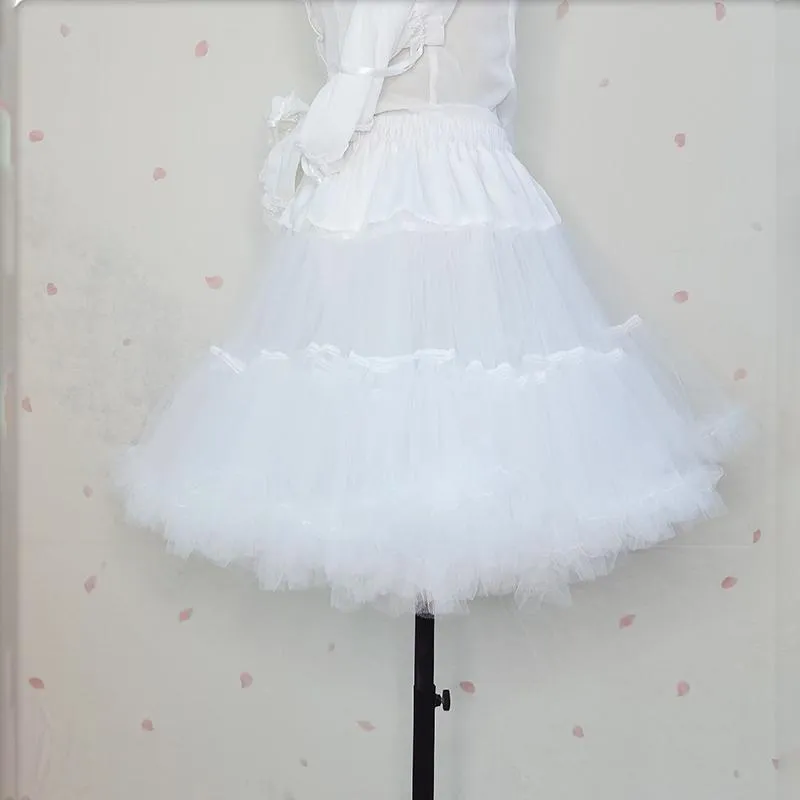 Lolita Pouf Skirt With Bowknot