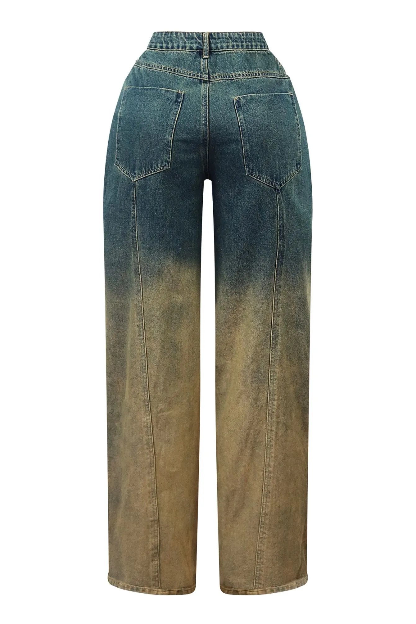 Mary Vintage Ombre Washed Denim Jeans