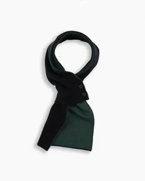 Navy & Emerald Cashmere Mini Scarf